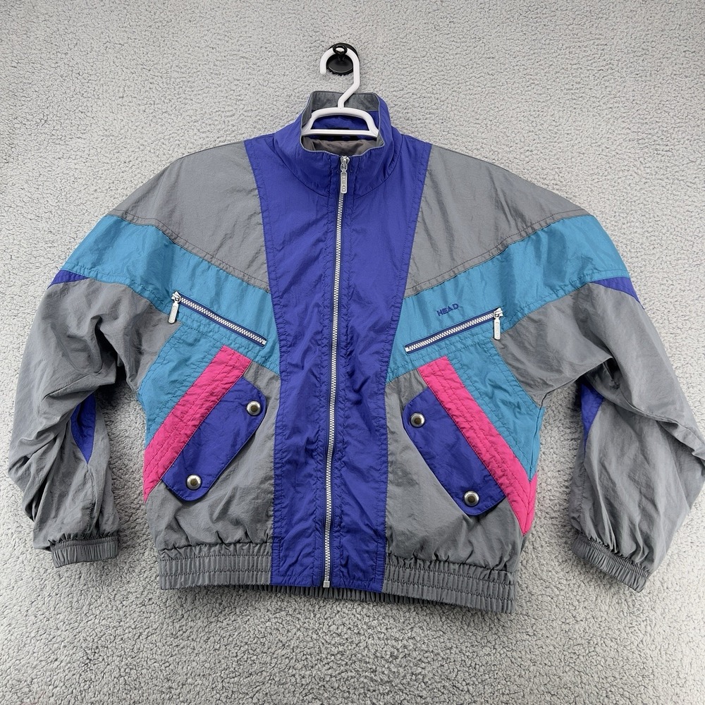 Head Sportswear Windbreaker Jacket Mens Medium Multicolor Colorblock Vintage 80s